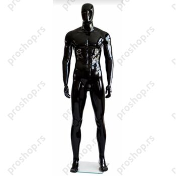 MGM-01 kompletna muška izložbena lutka sa apstraktnom glavom, crna